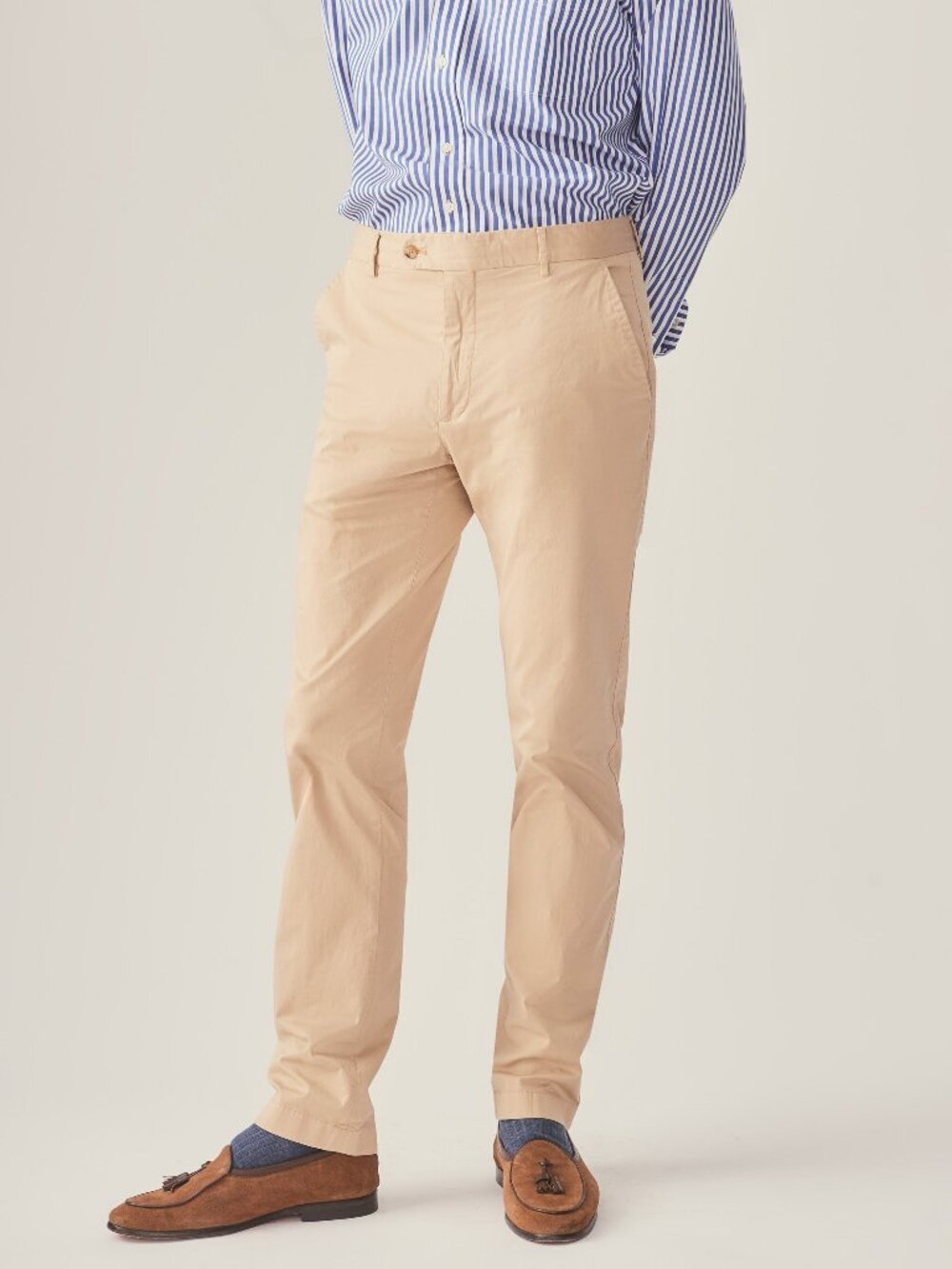J McLaughlin Taylor Straight-Fit Chino in Italian Twill - Khaki NEW